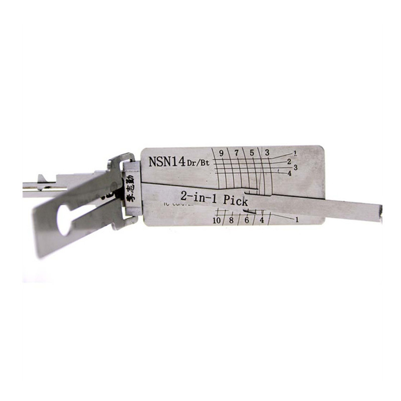 LISHI NSN14 V.2 2 In 1 Lock Pick Decoder Tools For Japan Car Lock Pick Set Auto Locksmith Tool