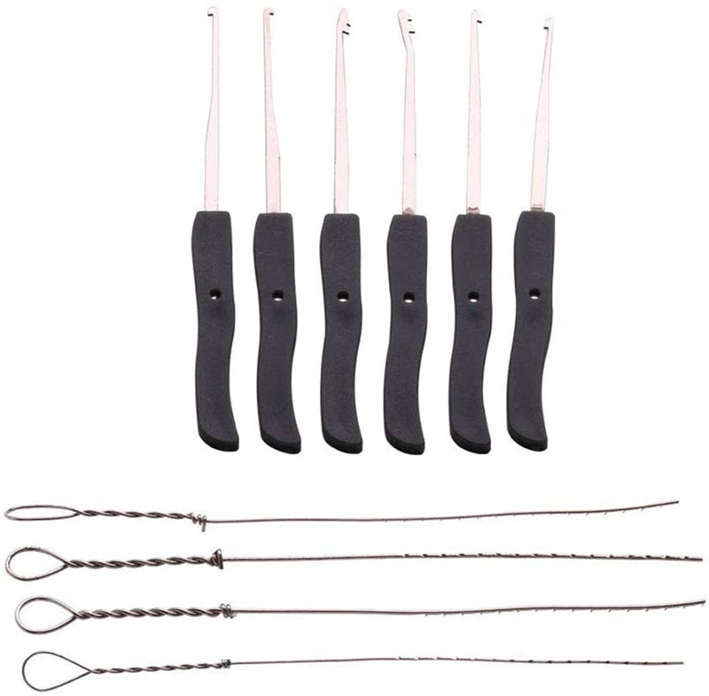 Lock Pick Gun Lock Pick Set Locksmith Tools with Transparent Practice Locks Broken Key Extractor Lock Pick Tool