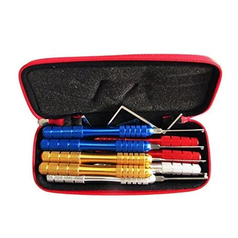 8Pcs HUK Kaba Lock Pick Tools Dimple Lock Pick Locksmith Tools for Dimple Locks with Colorful Handle