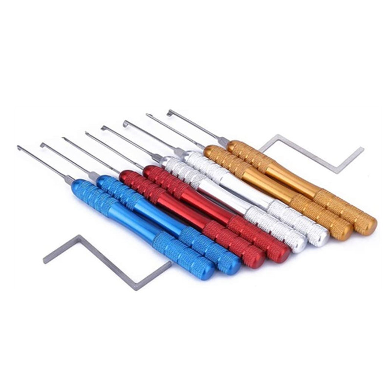8Pcs HUK Kaba Lock Pick Tools Dimple Lock Pick Locksmith Tools for Dimple Locks with Colorful Handle