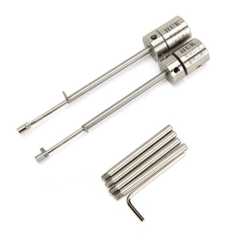 HUK Stainless Steel Blade Lockplate Lock Pick Tools with Notched Lock Pick Set Univesal Type