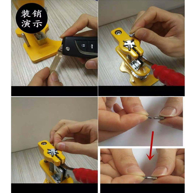 Roll Pin Press Removal tool Car Flip Remote Key Blade Disassembly Roll Press Pin Removal Tool