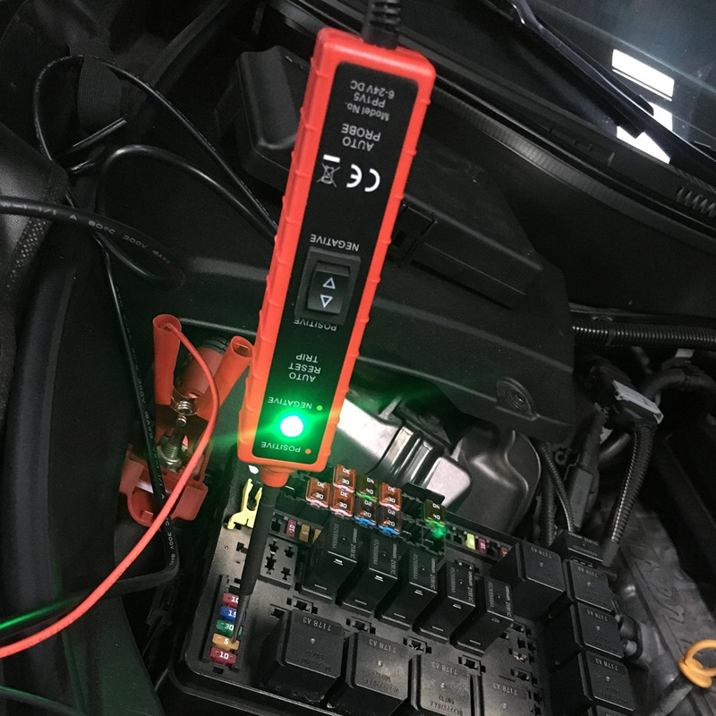 Automotive Digital Power Probe Circuit Electrical Testers 6-24V Electric Circuit Tester Device System with 4m Cable