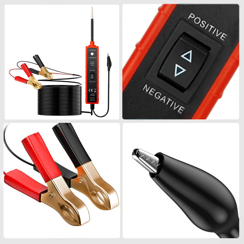 Automotive Digital Power Probe Circuit Electrical Testers 6-24V Electric Circuit Tester Device System with 4m Cable