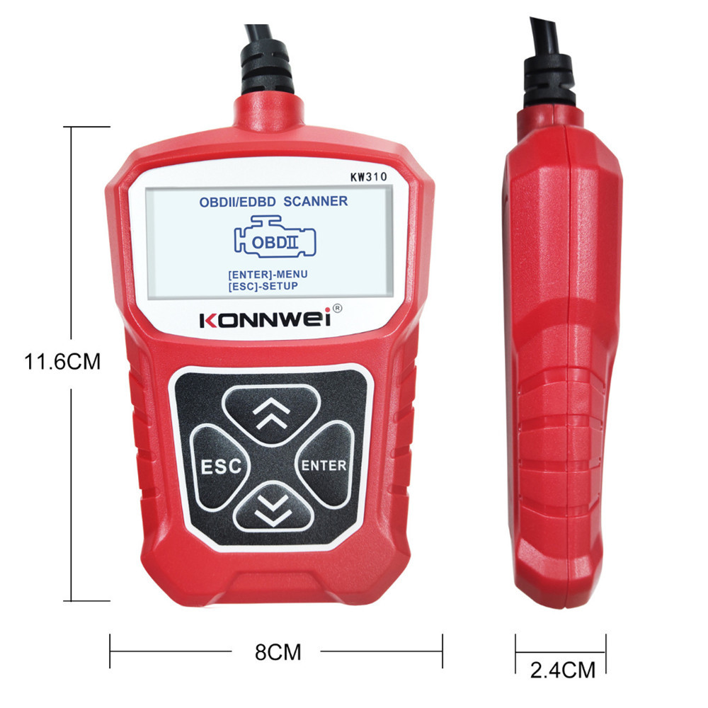 Konnwei KW310 OBD2 Scanner KW310 Code Reader Universal Car Scanner Erase Engine Check Tester