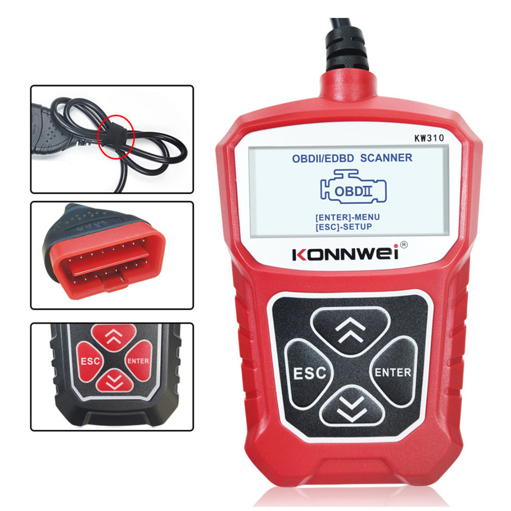 Konnwei KW310 OBD2 Scanner KW310 Code Reader Universal Car Scanner Erase Engine Check Tester