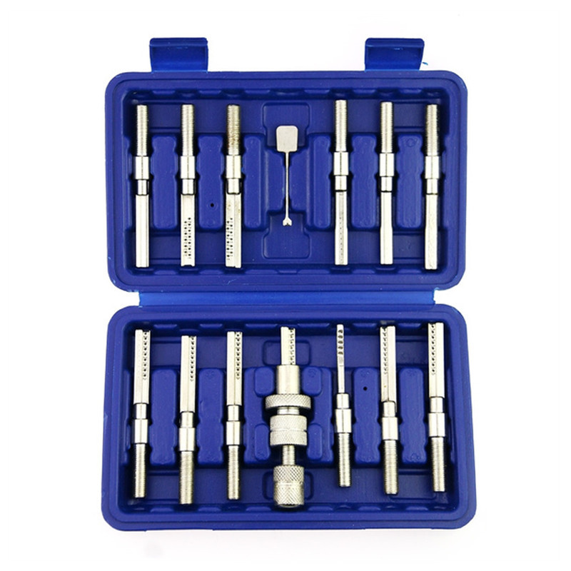 14Pcs Bump Keys Lock Pick Tool Lock Pick Kit Locksmith Set for AB Kaba Lock