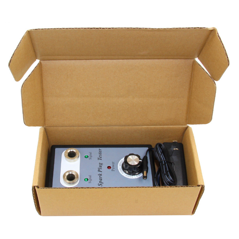VXSCAN Car Spark Plug Tester Ignition Testers Double Hole Analyzer for 12V Gasoline Vehicles Automotive Diagnostic Tool