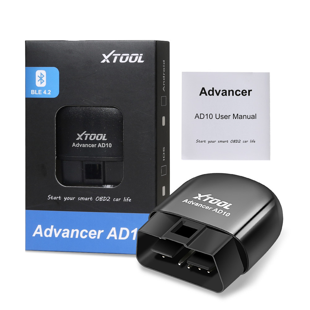 XTOOL AD10 OBD2 Diagnostic Scanner Bluetooth OBD2 Code Reader Support HUD Head Up Display&Driving Record Better ELM327