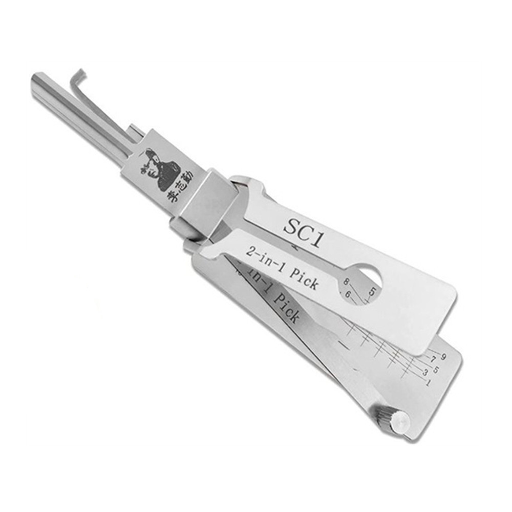 LISHI SC1 Pick Decoder 2 in 1 Tool Lock Pick Set Locksmith Tools for Home Door Locks