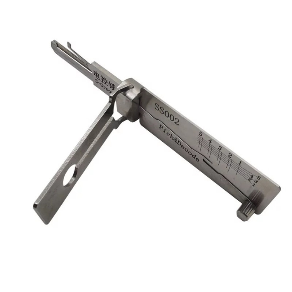 LISHI SS002 2 in 1 Lock Pick for S-Groove Door Lock Opener Locksmith Tool Door House Key Opener