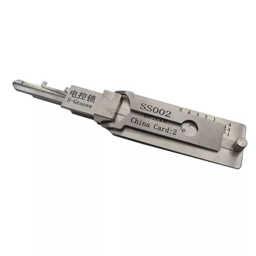 LISHI SS002 2 in 1 Lock Pick for S-Groove Door Lock Opener Locksmith Tool Door House Key Opener