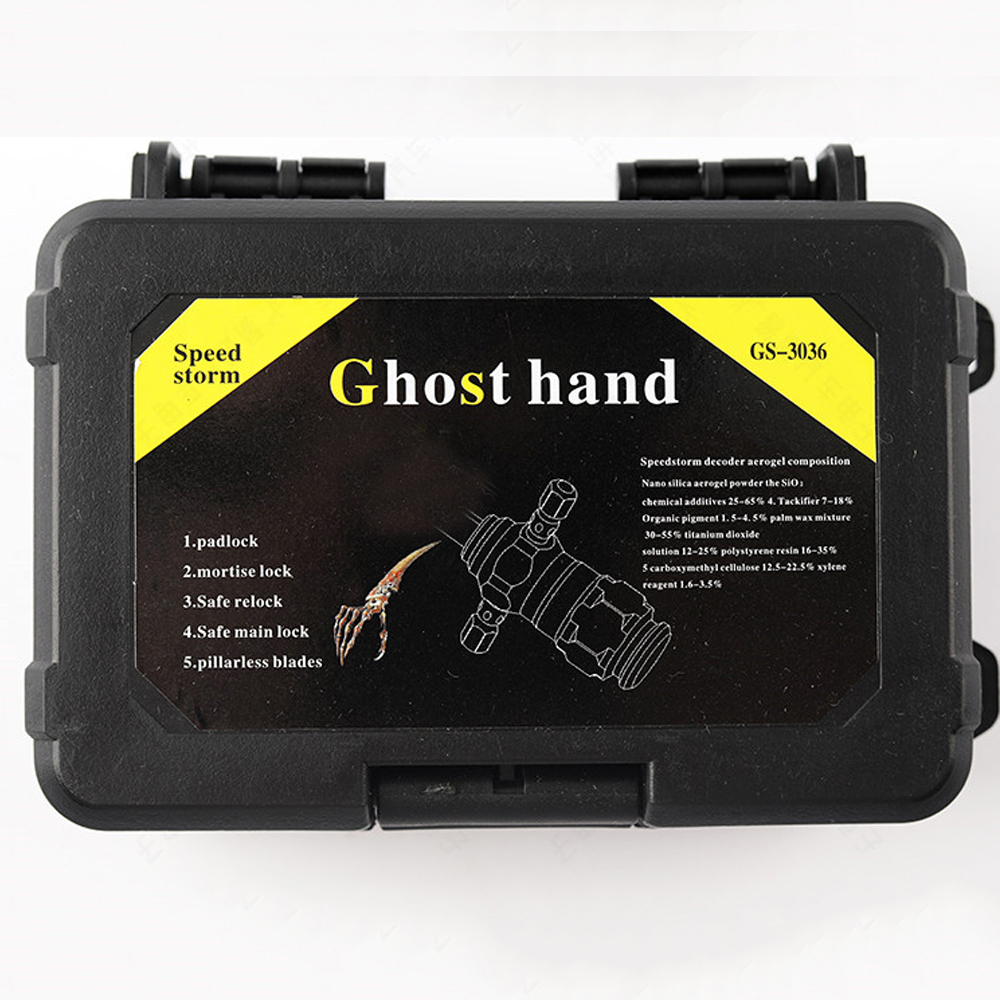 GS-3036 Ghost Hand Decoder Speed Storm Lock Pick Set Professional Locksmith Tools for Padlock,Mortise Lock,Safe Relock,Safe Main Lock,Pillarless Blades
