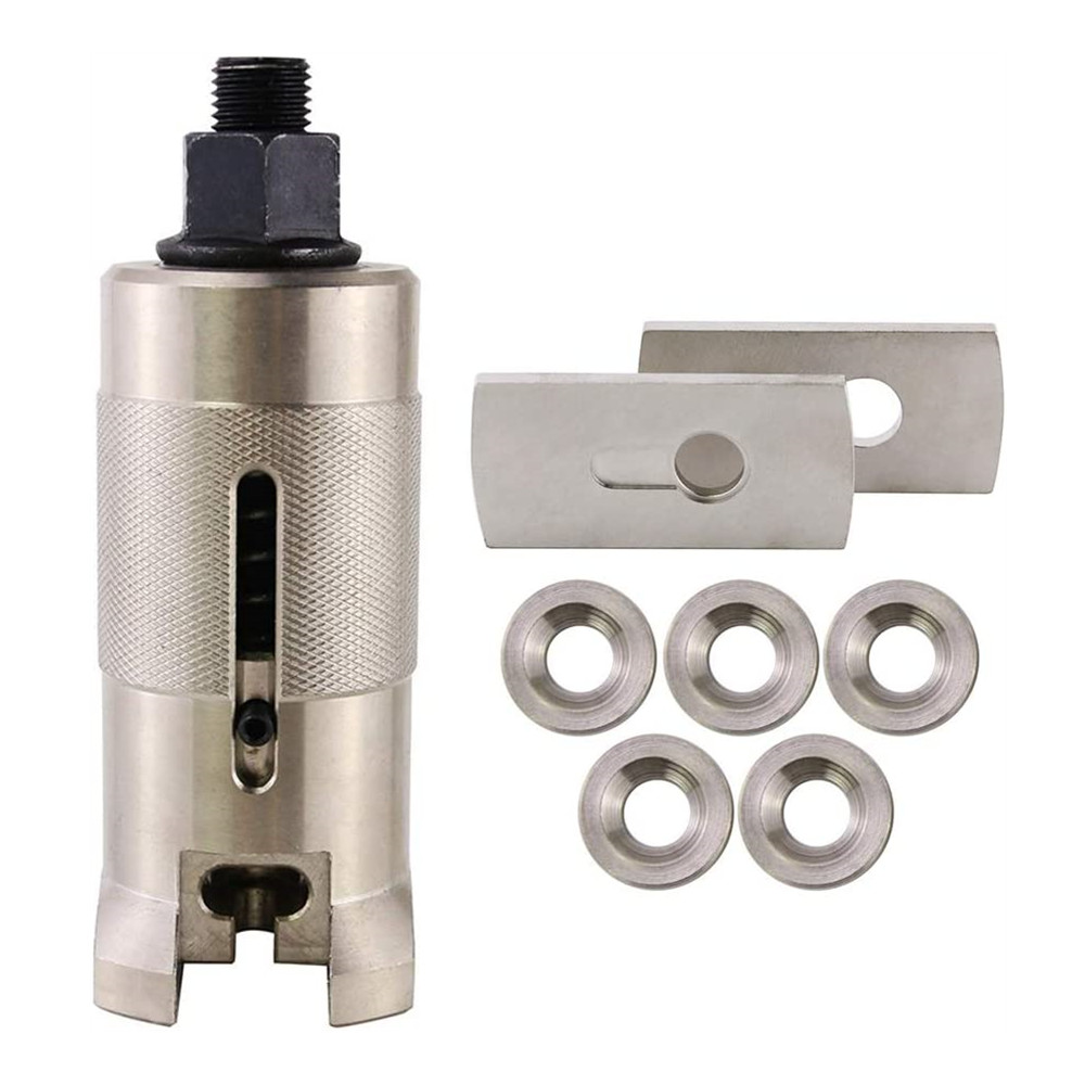 Lock Cylinder Puller Nail Puller Tool Lock Cylinder Extractor Set Remover Tool with 2 Packs Flange Set and 5 Pcs Gasket for Lock Picking and Locksmith