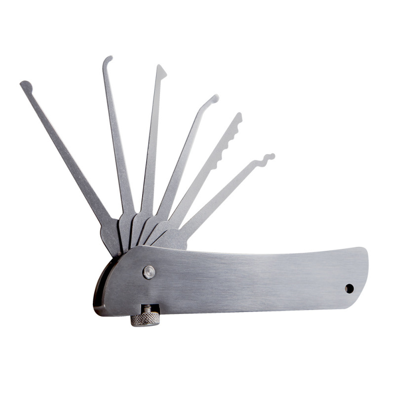 7 in 1 Fold Pick Locksmith Tools Stainless Steel EDC Utility Lock Pick Tool