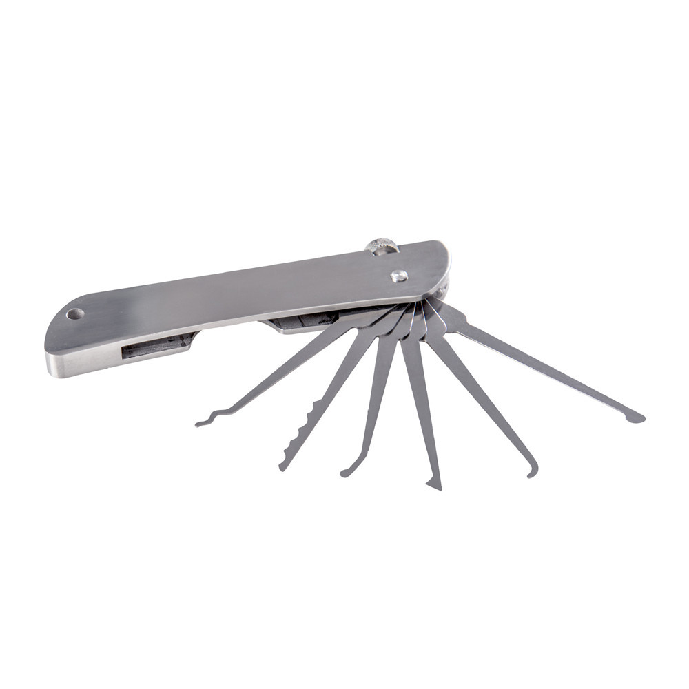 7 in 1 Fold Pick Locksmith Tools Stainless Steel EDC Utility Lock Pick Tool