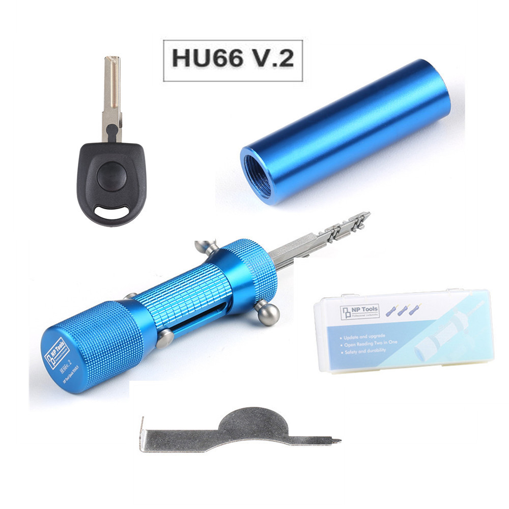 NP Tools 2 in 1 HU66v.2 Quick Open Tool HU66 Lock Pick and Decoder for Audi, Volkswagen Auto Locksmith Tools