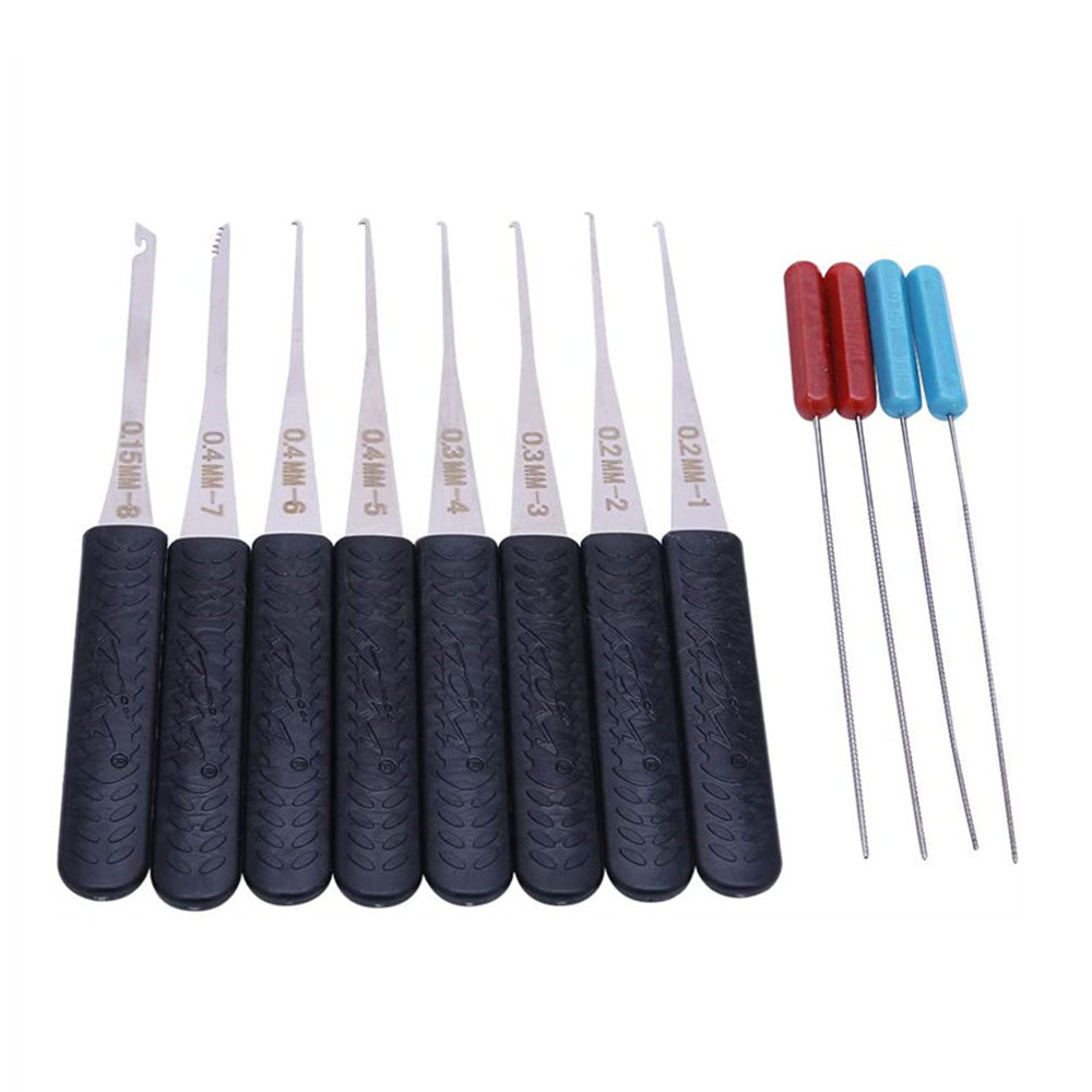 12Pcs Lock Pick Set Broken Key Extractor Set Locksmith Tool Removal ...