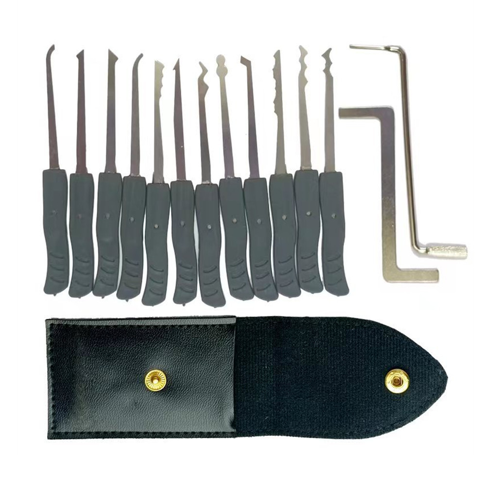 19Pcs New Lock Picking Tools Set Lock Pick Tools with 5 Transparent Practice Padlocks Pick Lock for Beginner and Locksmith Training