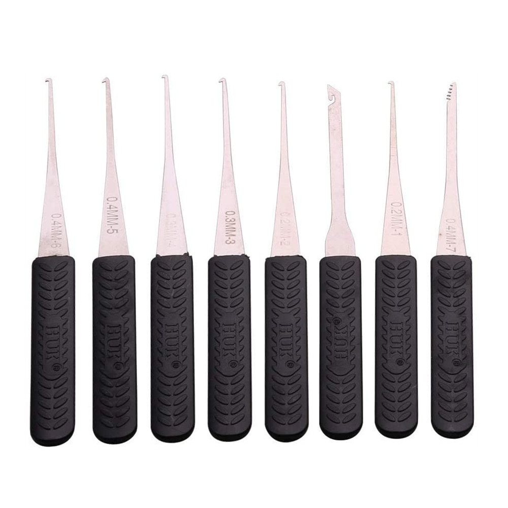 12Pcs Lock Pick Set Broken Key Extractor Set Locksmith Tool Removal Hooks Lock Pick Tools