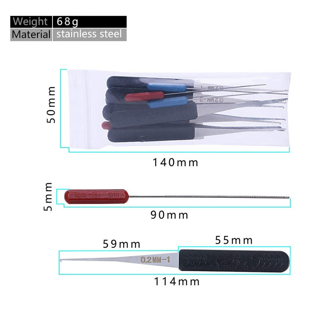 12Pcs Lock Pick Set Broken Key Extractor Set Locksmith Tool Removal Hooks Lock Pick Tools