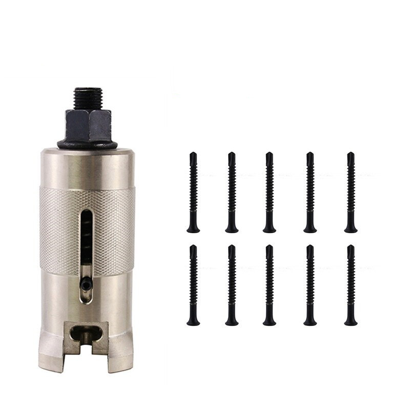 Lock Cylinder Puller Tool Locksmith Tools Stainless Steel Nail Puller Repair Tool with 4.2mm 4.8mm and 5.5mm Lock Cylinder Puller Screws