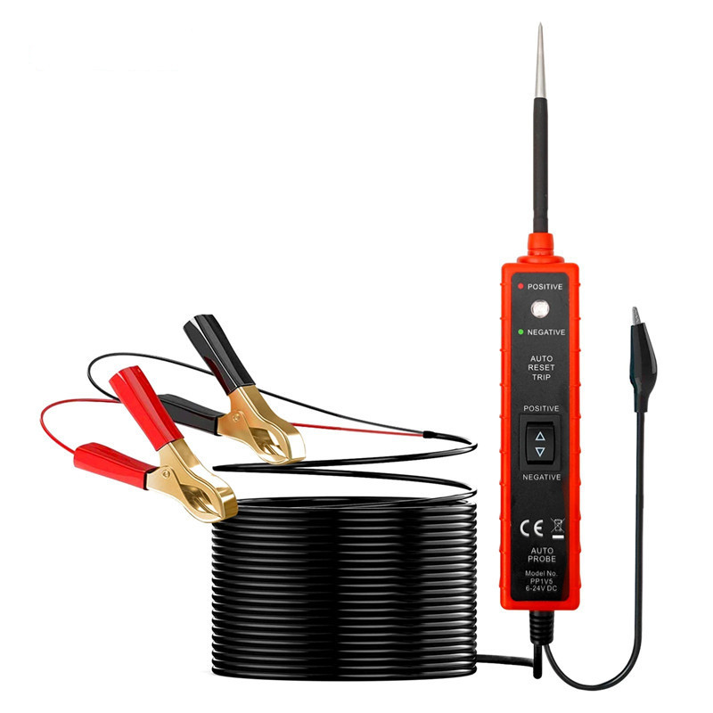Automotive Digital Power Probe Circuit Electrical Testers 6-24V Electric Circuit Tester Device System with 4m Cable