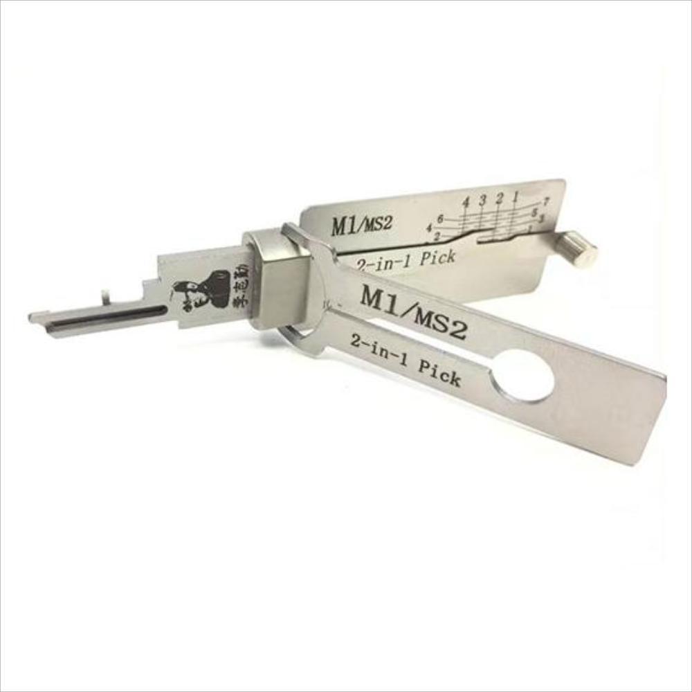 LISHI M1 MS2 2-in-1 Pick & Decoder Locksmith Tools Master Padlocks Keyway Tool