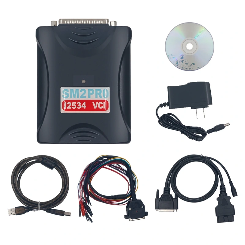 SM2 PRO J2534 VCI PCMFLASH ECU Programmer Read Write ECU Tool Support Checksum and Pinout Diagram 67 in 1