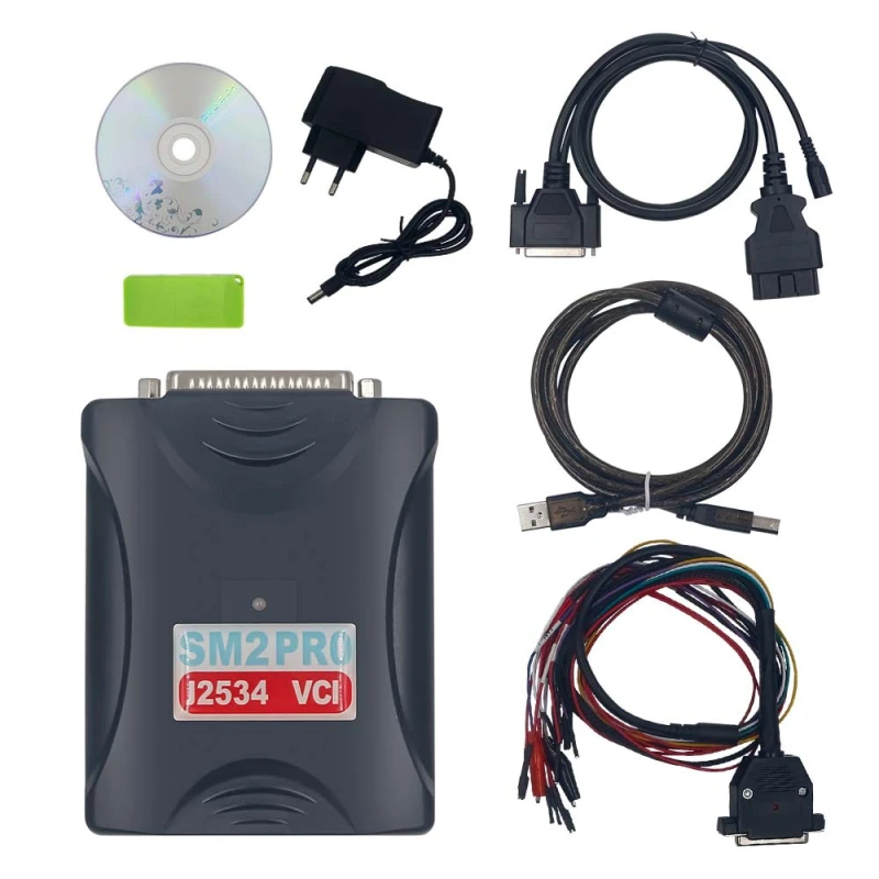 SM2 PRO J2534 VCI PCMFLASH ECU Programmer Read Write ECU Tool Support Checksum and Pinout Diagram 67 in 1