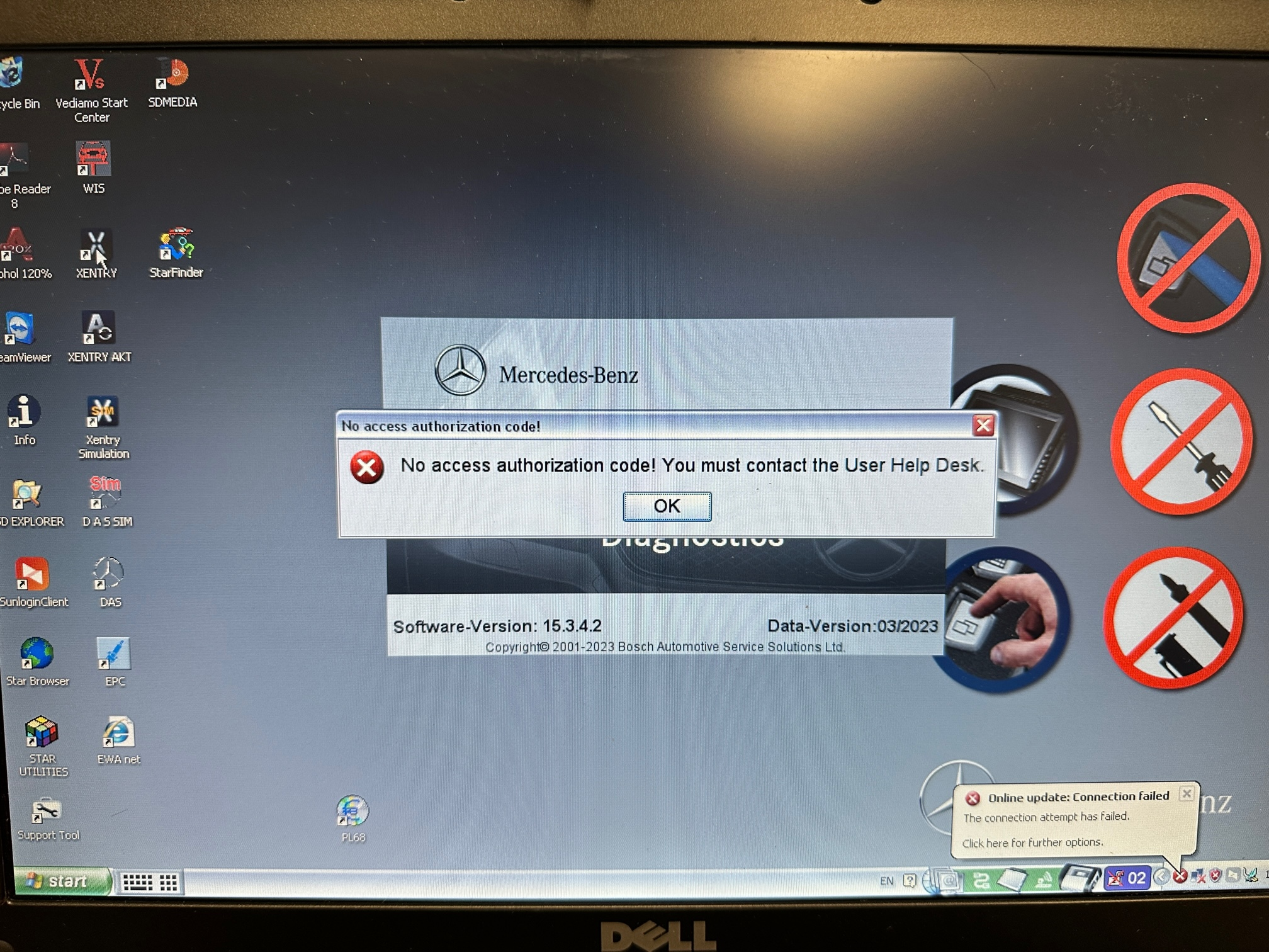 Blue Screen Setting for MB STAR C3 C4 C5 C6 HDD SDD software