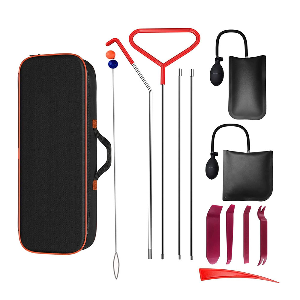 13pcs Car Repair Tool Kit Car lockout kit Portable Automotive Tool Set with Carrying Bag for Cars and Trucks