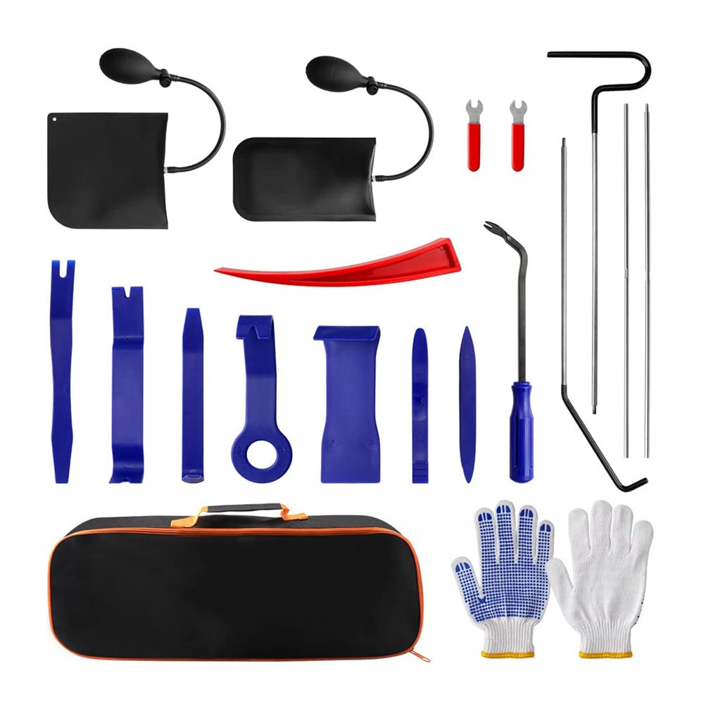 20Pcs Car Lockout Kit Multifunctional Car Tools Automotive Tool Kit Universal Tools with Air Wedge for Cars