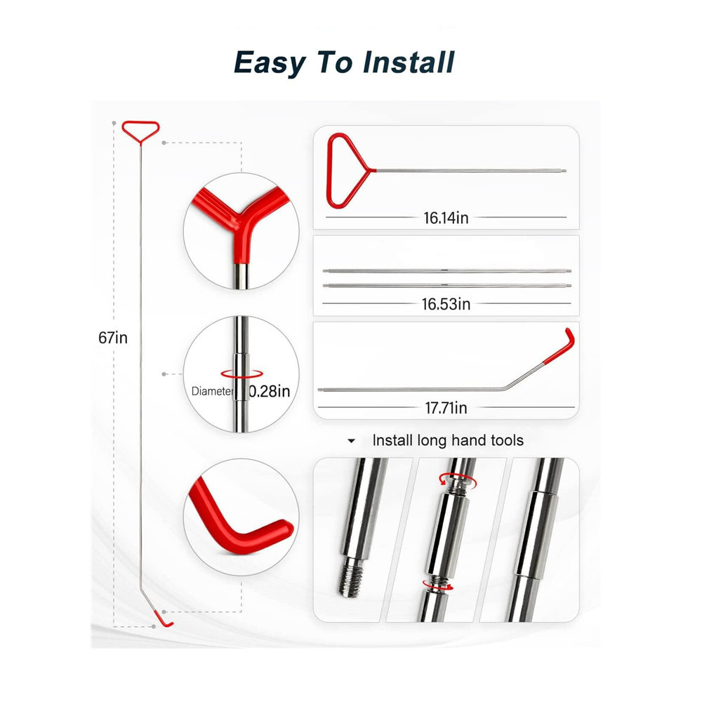 13pcs Car Repair Tool Kit Car lockout kit Portable Automotive Tool Set with Carrying Bag for Cars and Trucks