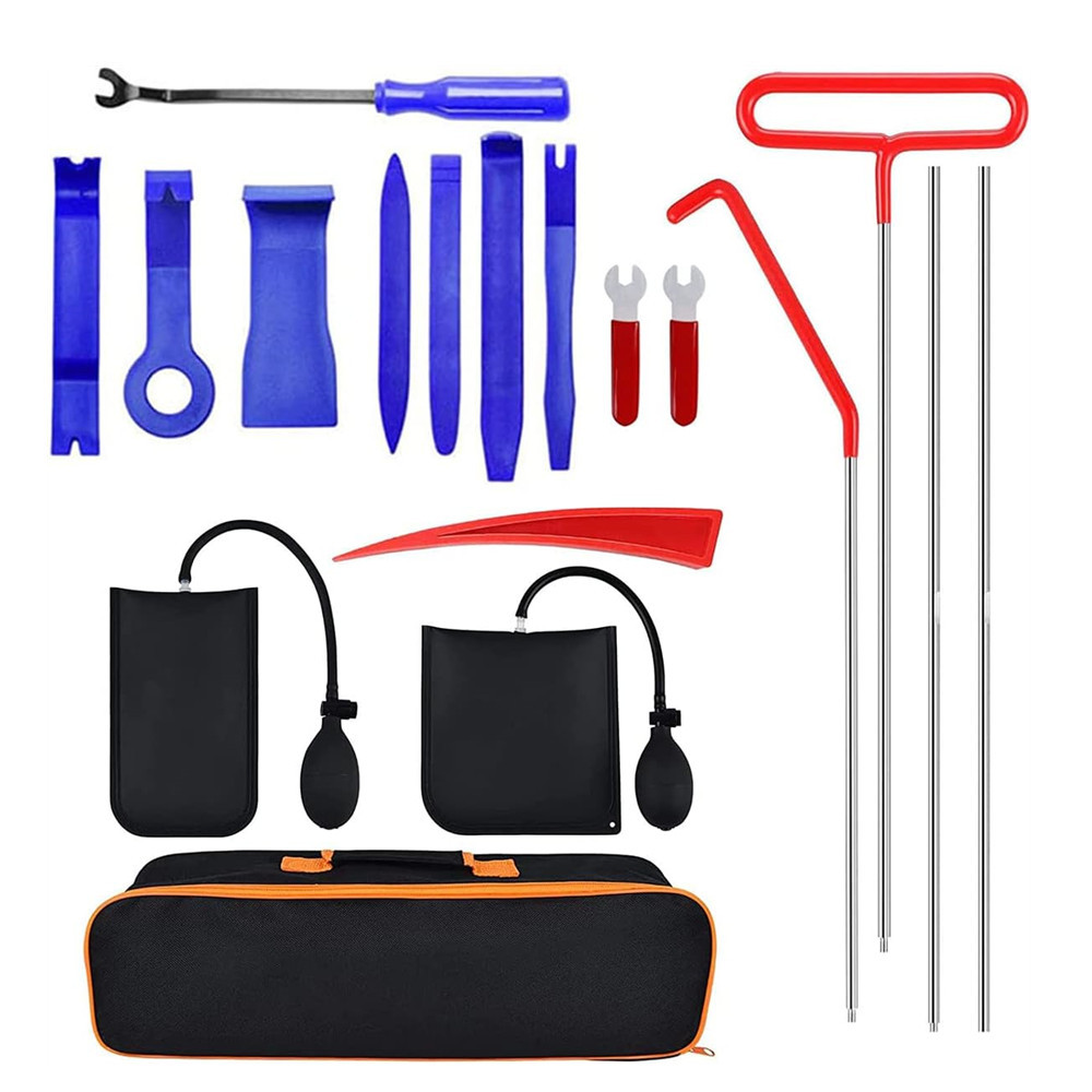 16Pcs Car Tool Kit Auto unlock tool Car Emergency Tools with Air Wedge for Cars