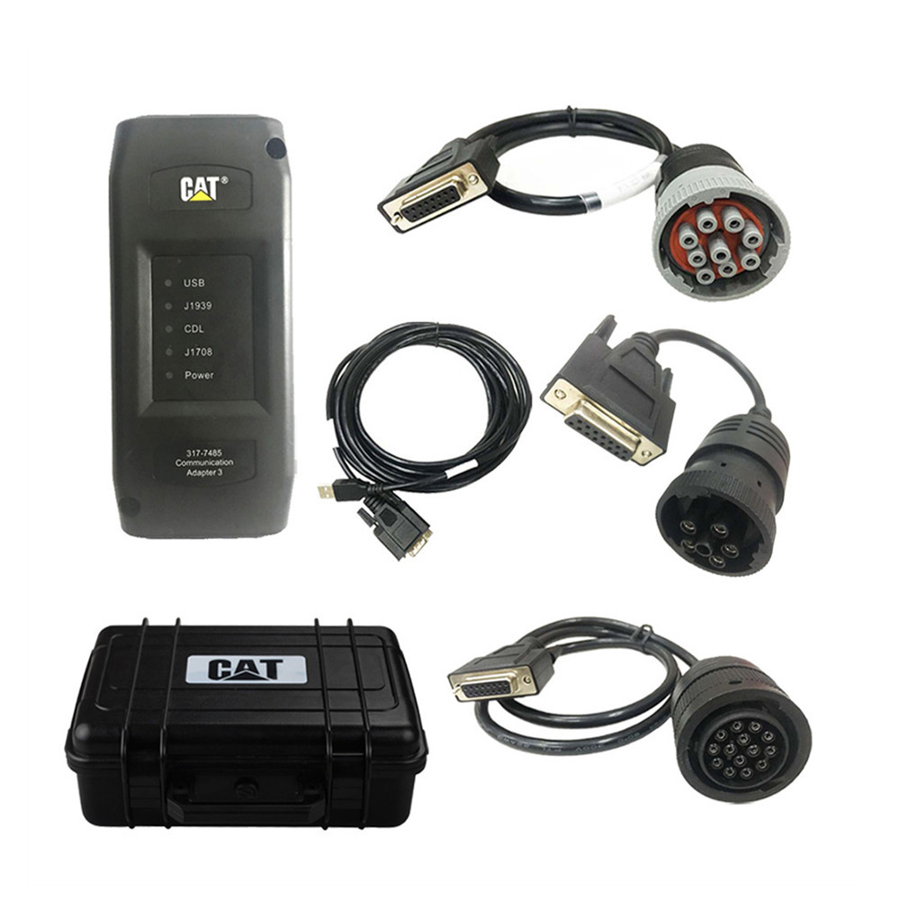 Best Quality CAT ET3 Adapter Caterpillar ET Diagnostic Tool 2023A/2019C Real Caterpillar ET3 Adapter without WIFI