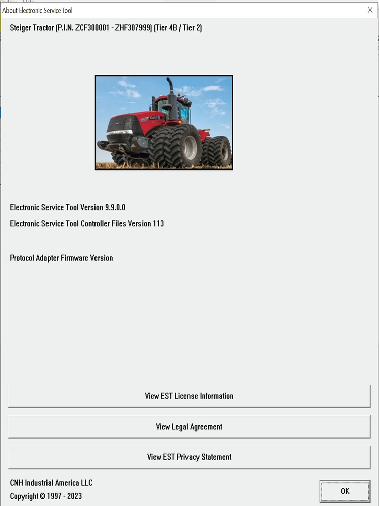 New Holland Electronic Service Tools CNH EST V9.9 V9.8 V9.5 Engineering Diagnostic Software