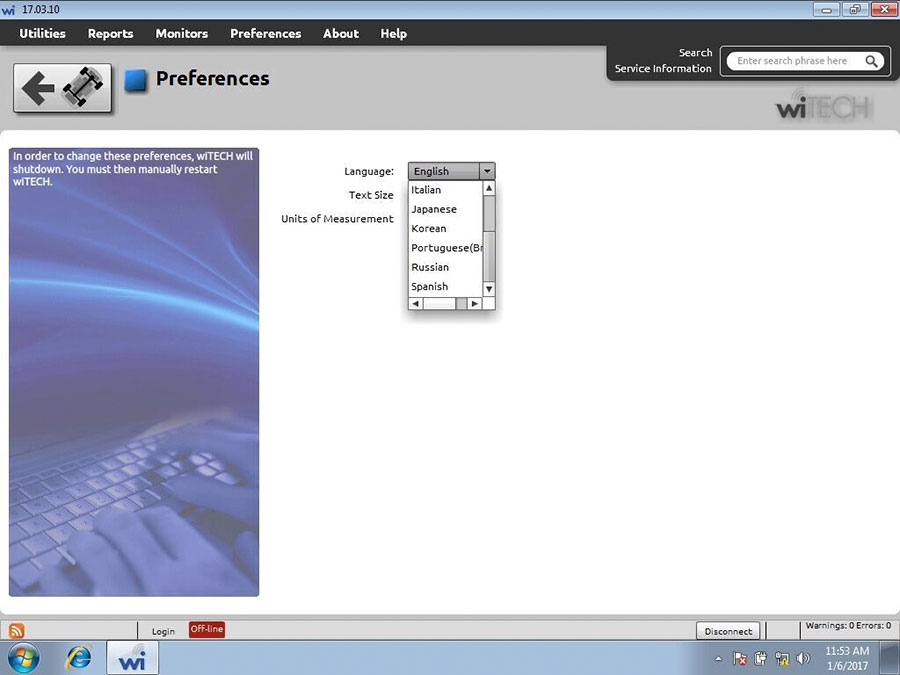 wiTECH 2 Chrysler Diagnostic Tool