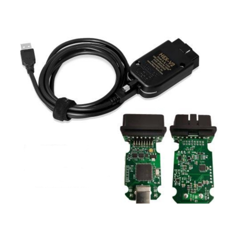 V2023.11 VCDS HEX-V2  VAGCOM Cable Real HEX V2 Intelligent Dual-K & CAN USB Interface with ST32F429 Chip