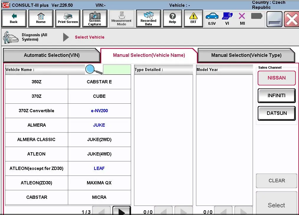 NISSAN VCI OBD2 Diagnostic Programming Tool V226 Replace Nissan Consult 3 Plus