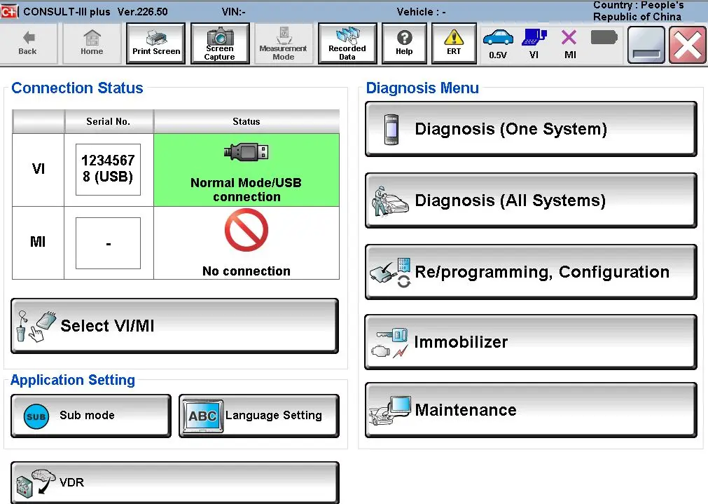 NISSAN VCI OBD2 Diagnostic Programming Tool V226 Replace Nissan Consult 3 Plus