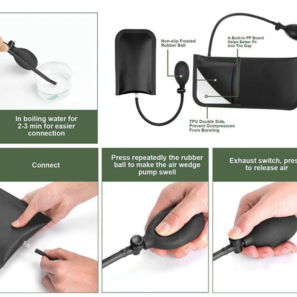 Car Air Wedge Pump Tools Door Repair Air Cushion Emergency Car Open Unlock Tool Long Reach Grabber Hooking Key Lost Hand Tools