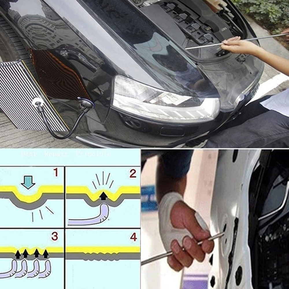 Car Dent Repair Hail Remover Hooks Rods Car Paintless Dent Removal Door Dent Dings Removal Painless Tools for Automotive ﻿