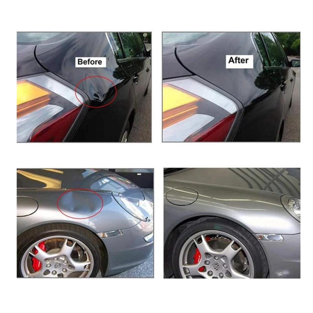 6pcs Car Dent Repair Hooks Stainless Steel Push Rods Car Body Dent Removal Crowbar Kit for Automotive Dent Repair Tools Kits