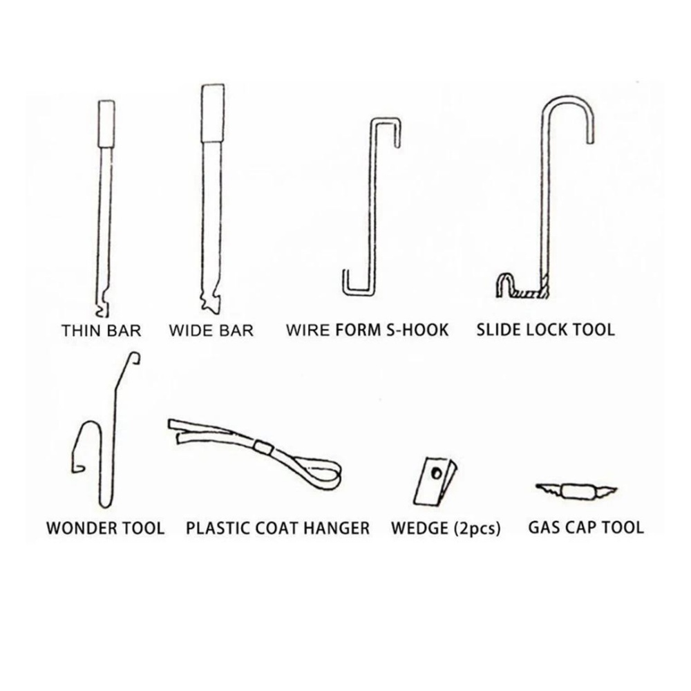 Car Universal Auto Door Key Lost Lock Out Wedge Emergency Opening Unlock Portable Open Tool Kits Air Pump Car Accessories