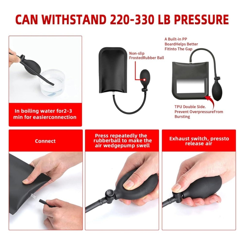 New Car Wedge Pump Open Car Door Repair Kit Air Cushion Emergency Open Unlock Tool With Long Reach Grabber Tools