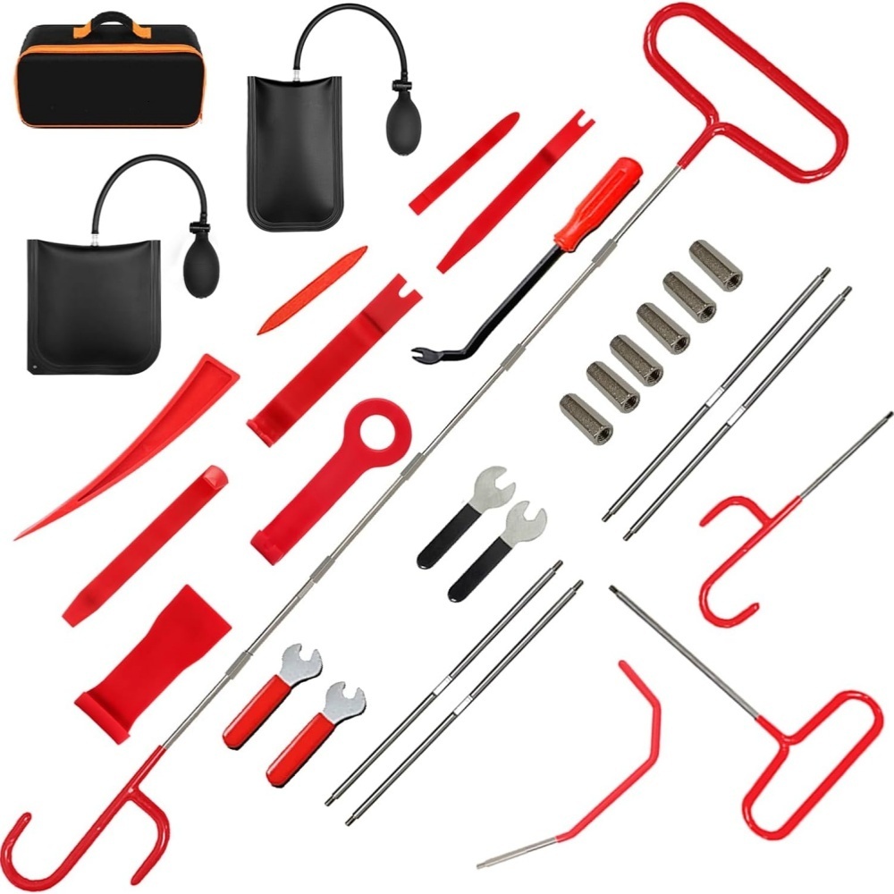 New Car Wedge Pump Open Car Door Repair Kit Air Cushion Emergency Open Unlock Tool With Long Reach Grabber Tools