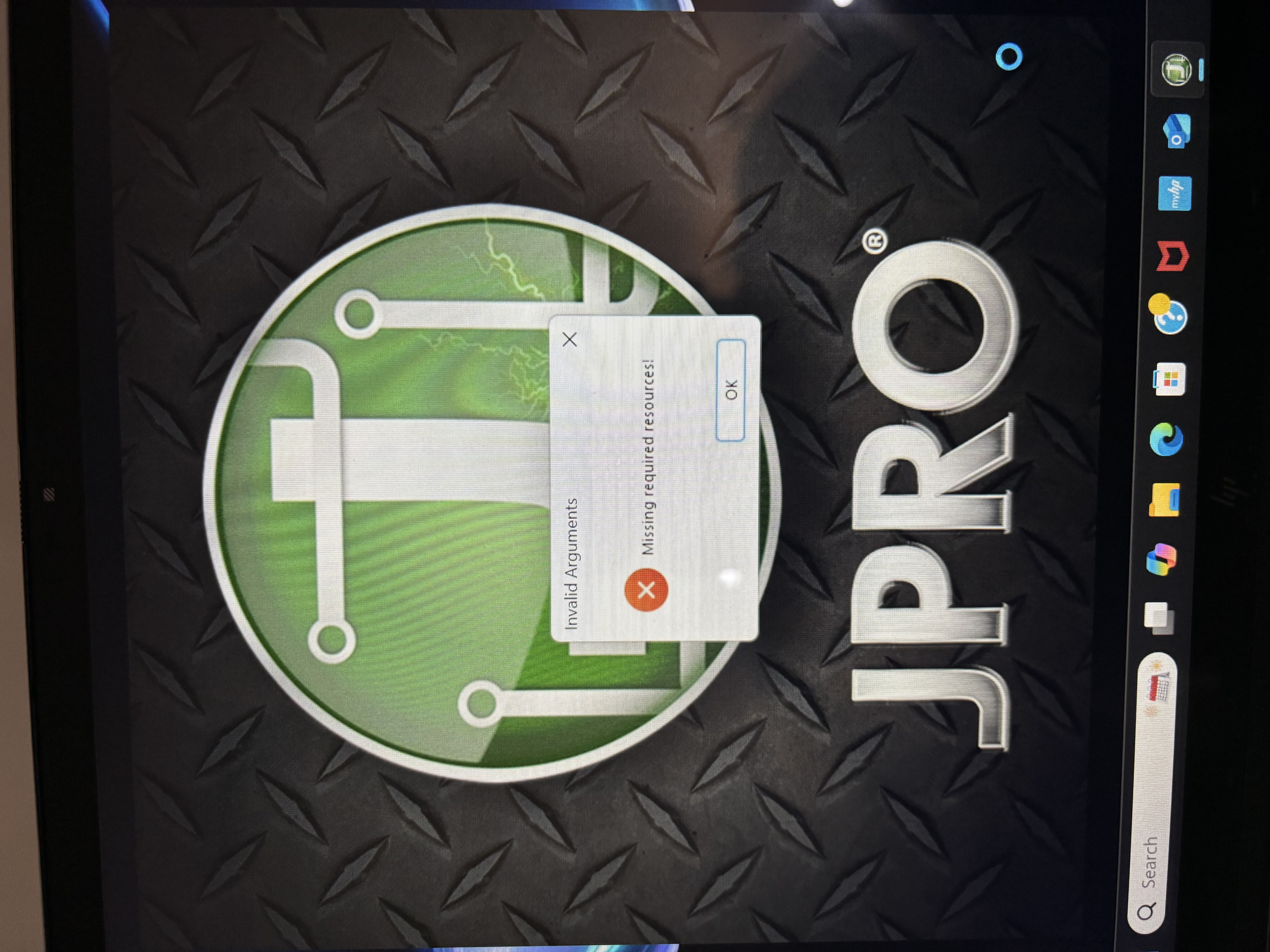 Jpro 2019v1 missing required resources