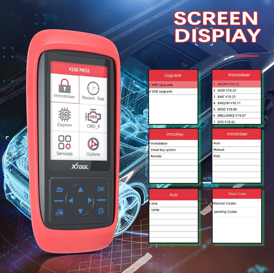 XTOOL X100 Pro3 software display