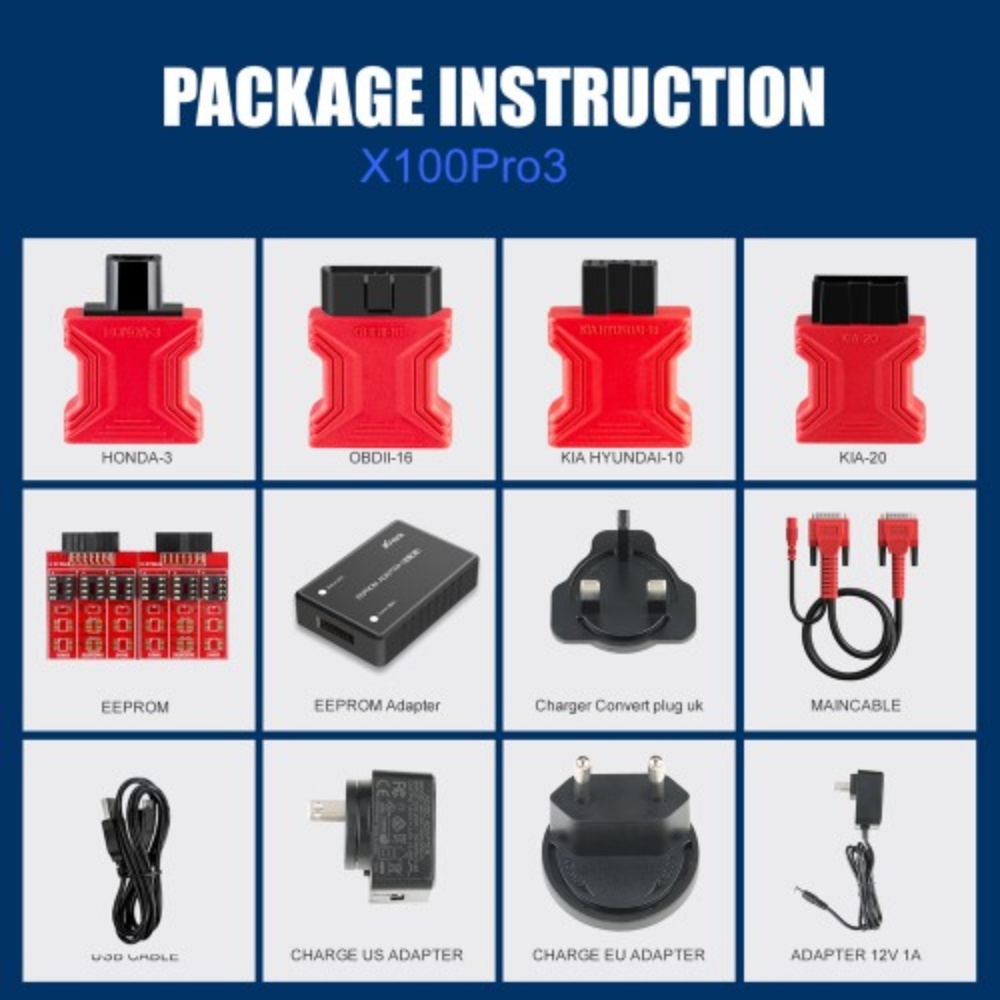 XTOOL X100 Pro3 Professional Car Key Programmer Add EPB ABS TPS Reset Function